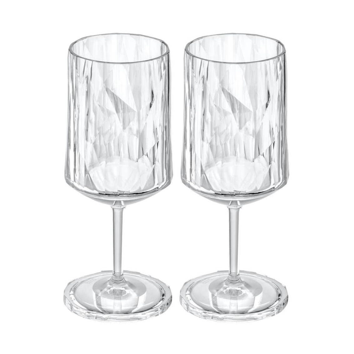 2 Copas de vino Club No. 4 plástico 30 cl.iy{font-size:18px}Cristal transparente