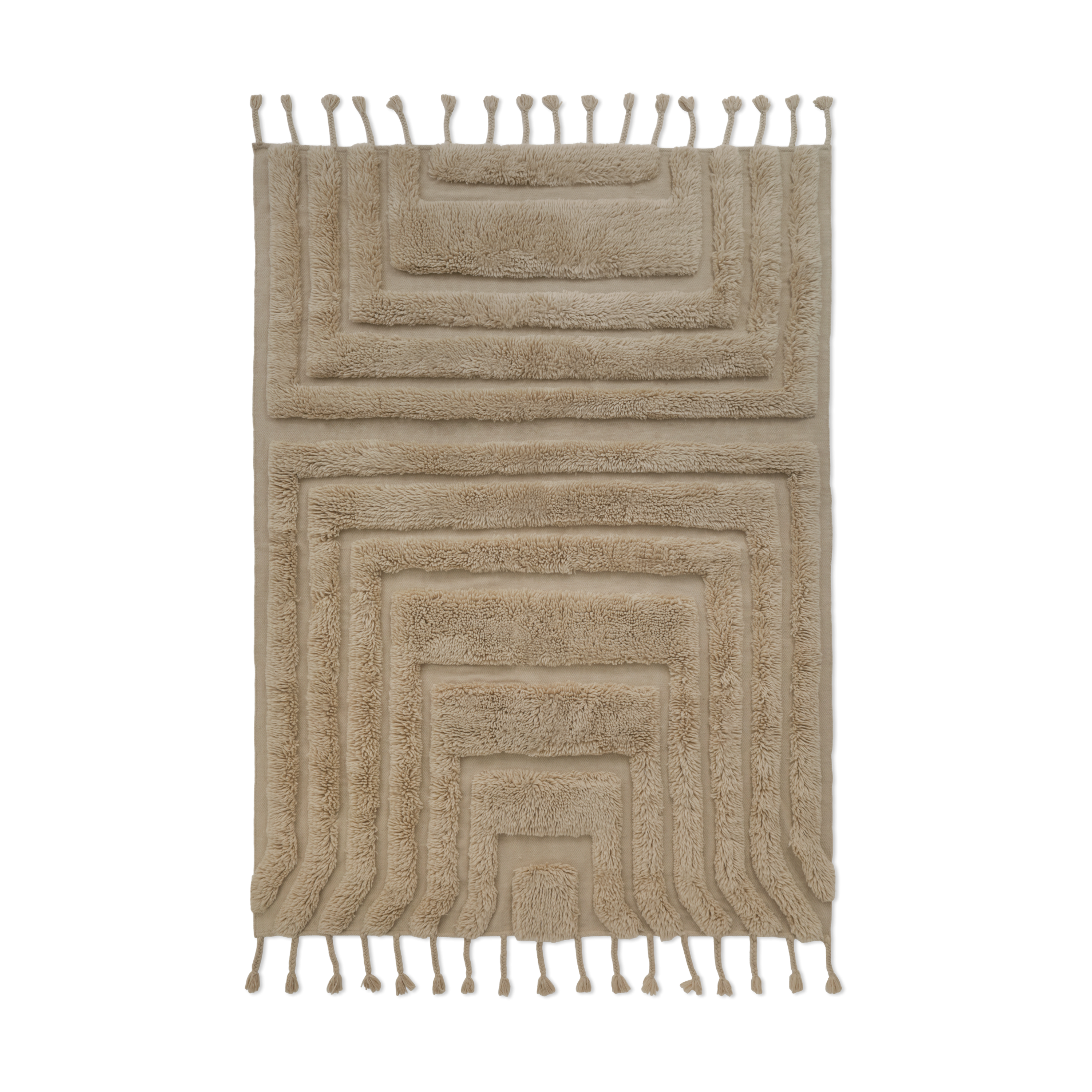 Alfombra de lana Kask 170×240 cm.k3{font-size:18px}Beige