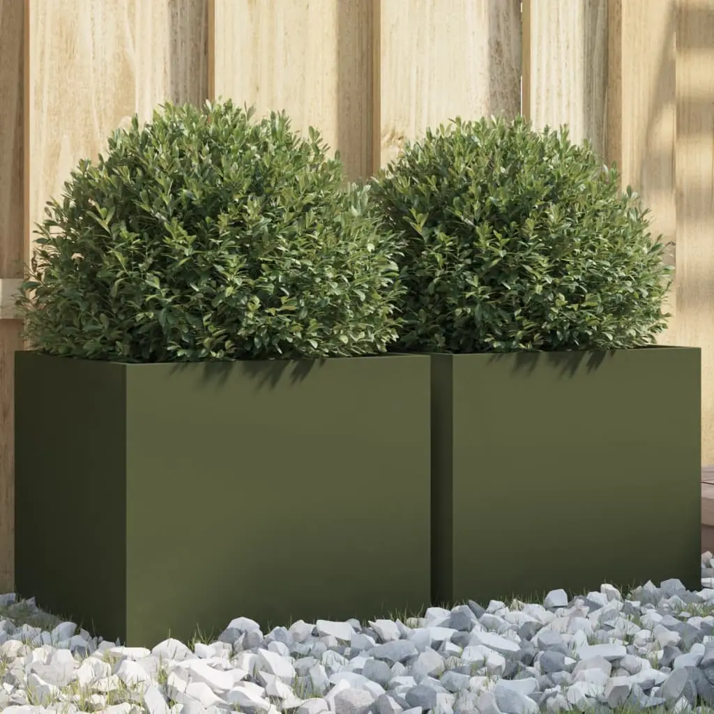 Lot de 2 Jardiniere plastique Herwig Vert 32 X 30 X 29 cm – P87211V