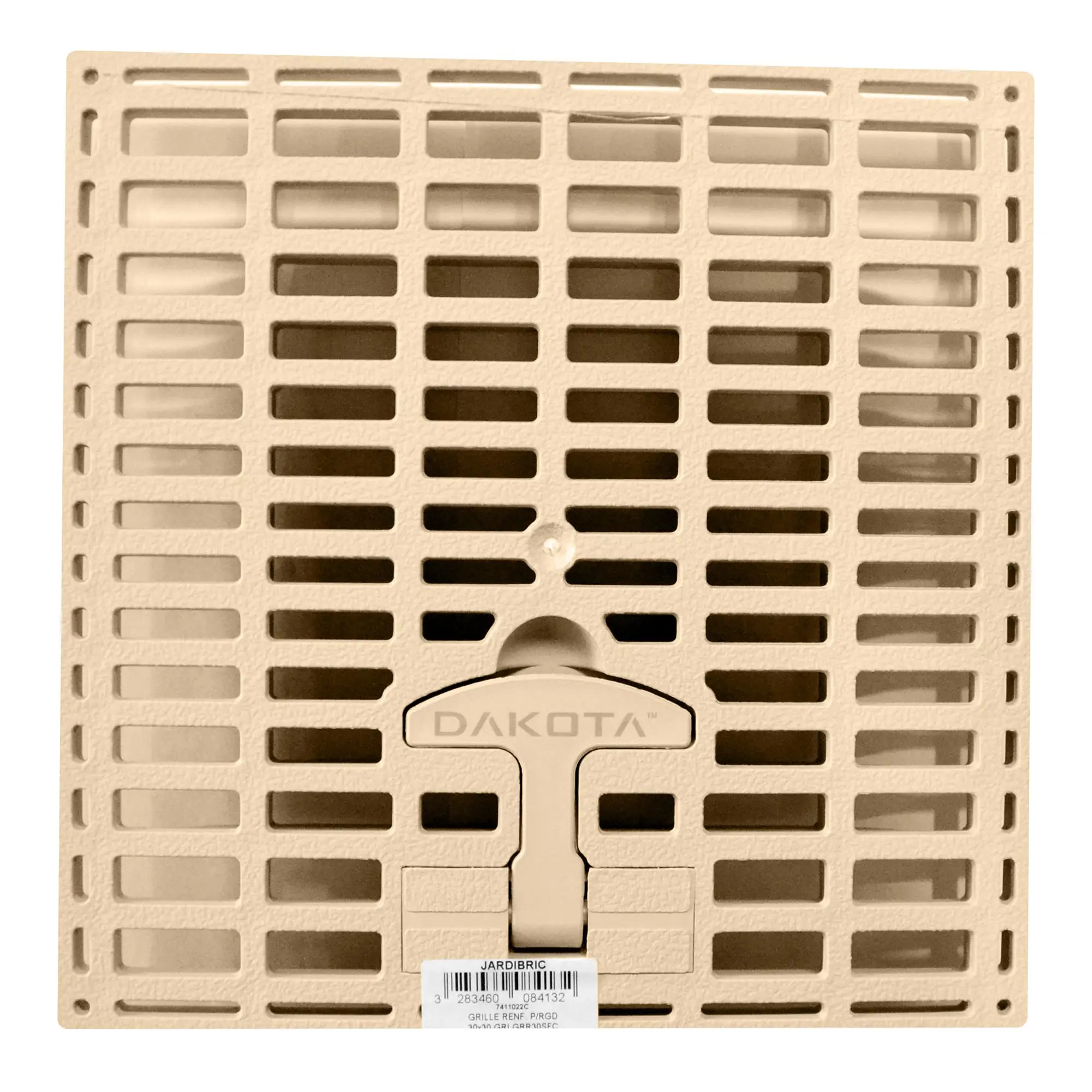 Grille de Regard Jardibric d’Evacuation des Eaux Pluviales Sable 28 x 28 cm pour regard de 30 x 30 cm