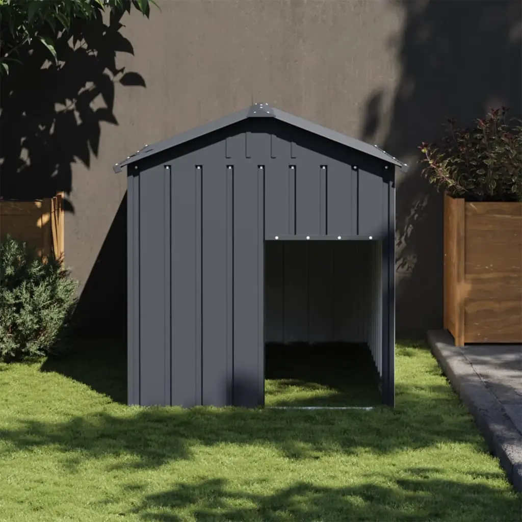 Grande niche pour chien acier galvanisé avec toit pour jardin Anthracite – ComfortXL Pet Living