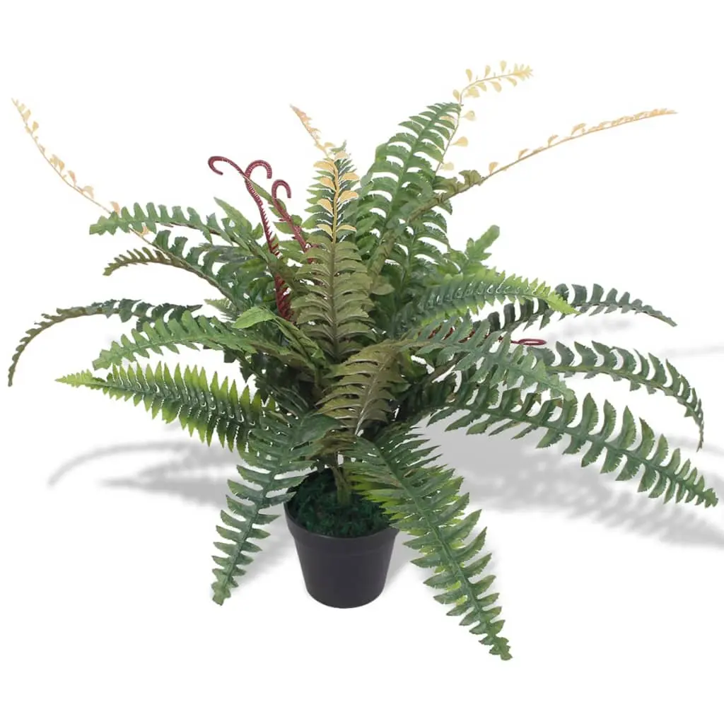 Fougère Artificielle Réaliste avec Pot Décoration Intérieur 60cm Vert