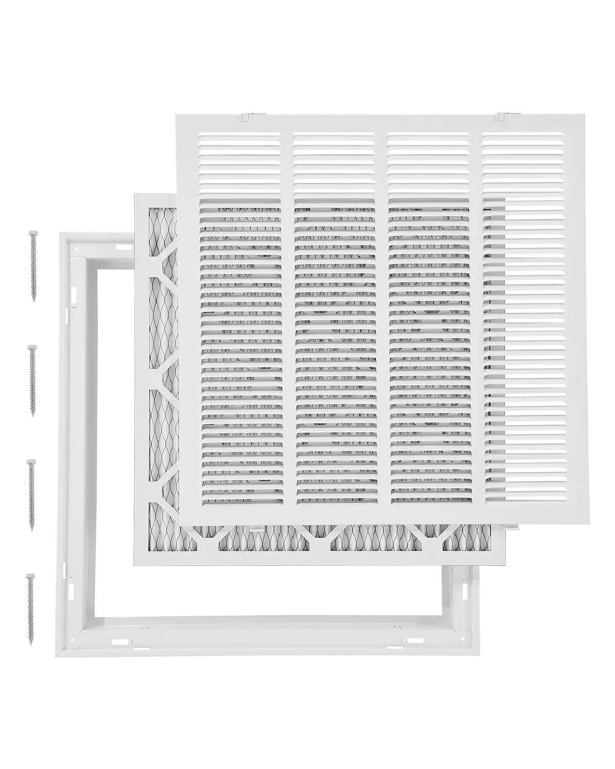 VEVOR Grille retour air avec filtre 50.5×50.5cm, acier.