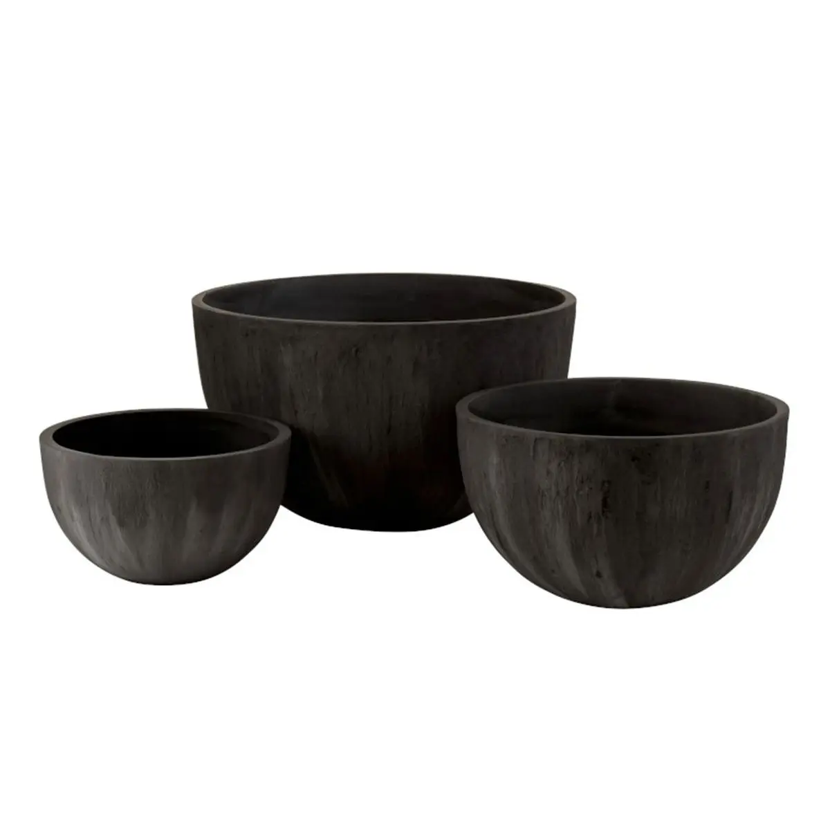 Lot de 3 Cache-Pots Design «Zera» 59cm Noir