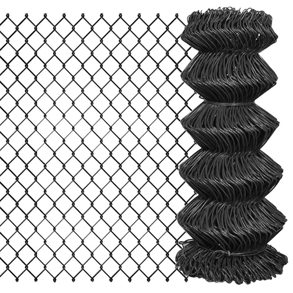 Grillage Simple Torsion Acier PVC Enclos Durable 15×1,25m Gris