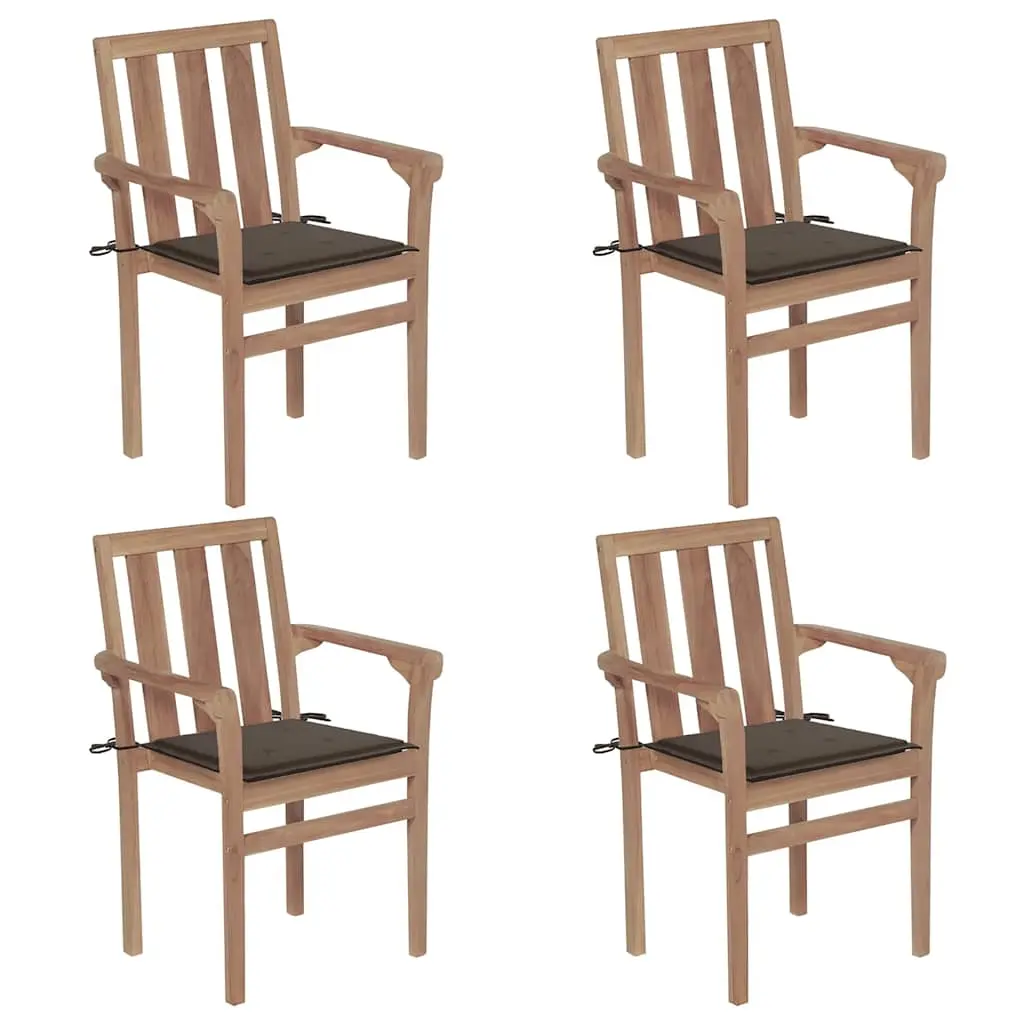 Lot de 4 Chaise bois composite Geerd Taupe 58 X 50 X 89 cm – P87209T