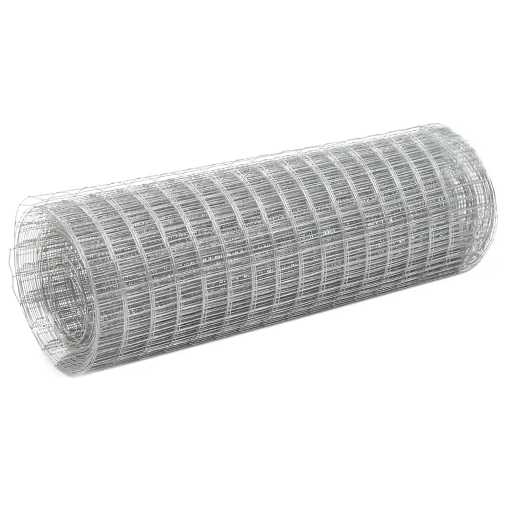 Grillage Volière Acier Galvanisé Clôture Animaux Maille Carrée 10×0,5m