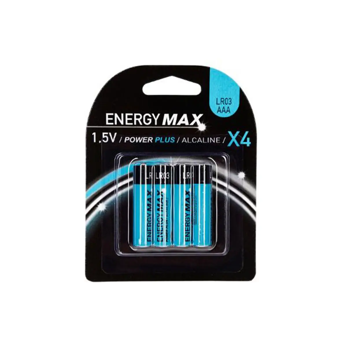 Lot de 4 Piles LR03 «Power Plus» 4cm Bleu
