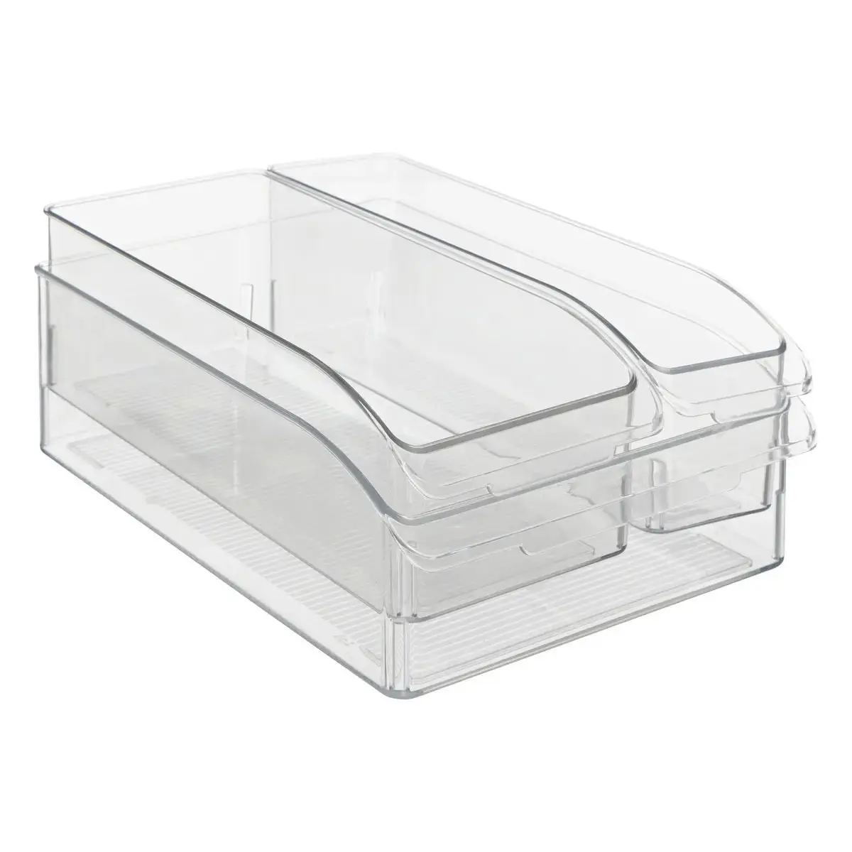 Lot de 3 Bacs de Rangement Frigo «Smart Fridge» 30cm Transparent