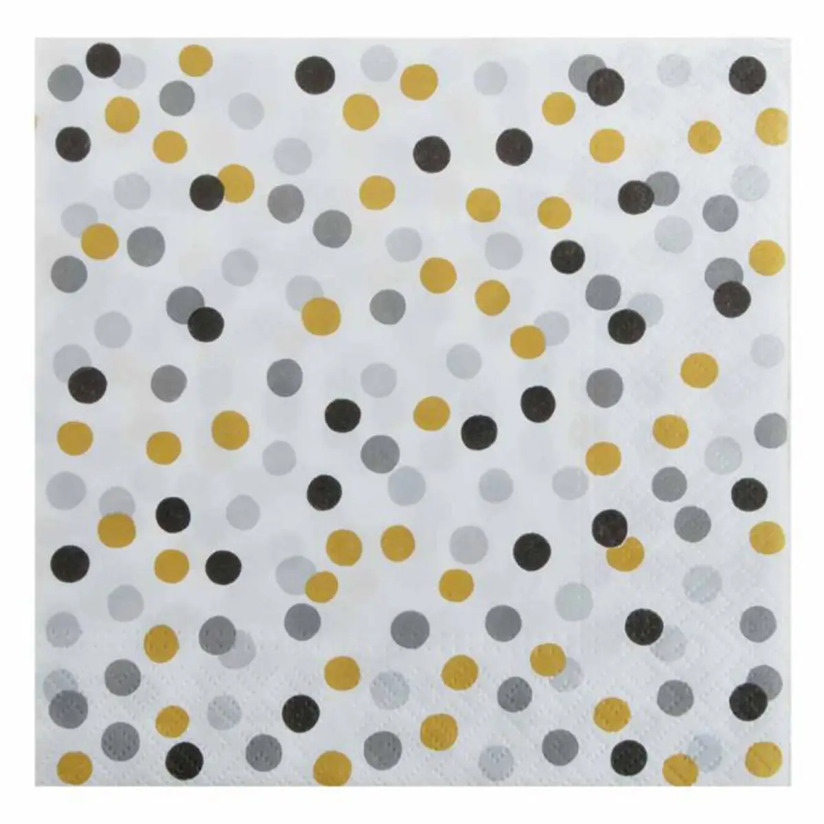 Lot de 20 Serviettes en Papier «Confettis» 33x33cm Multicolore