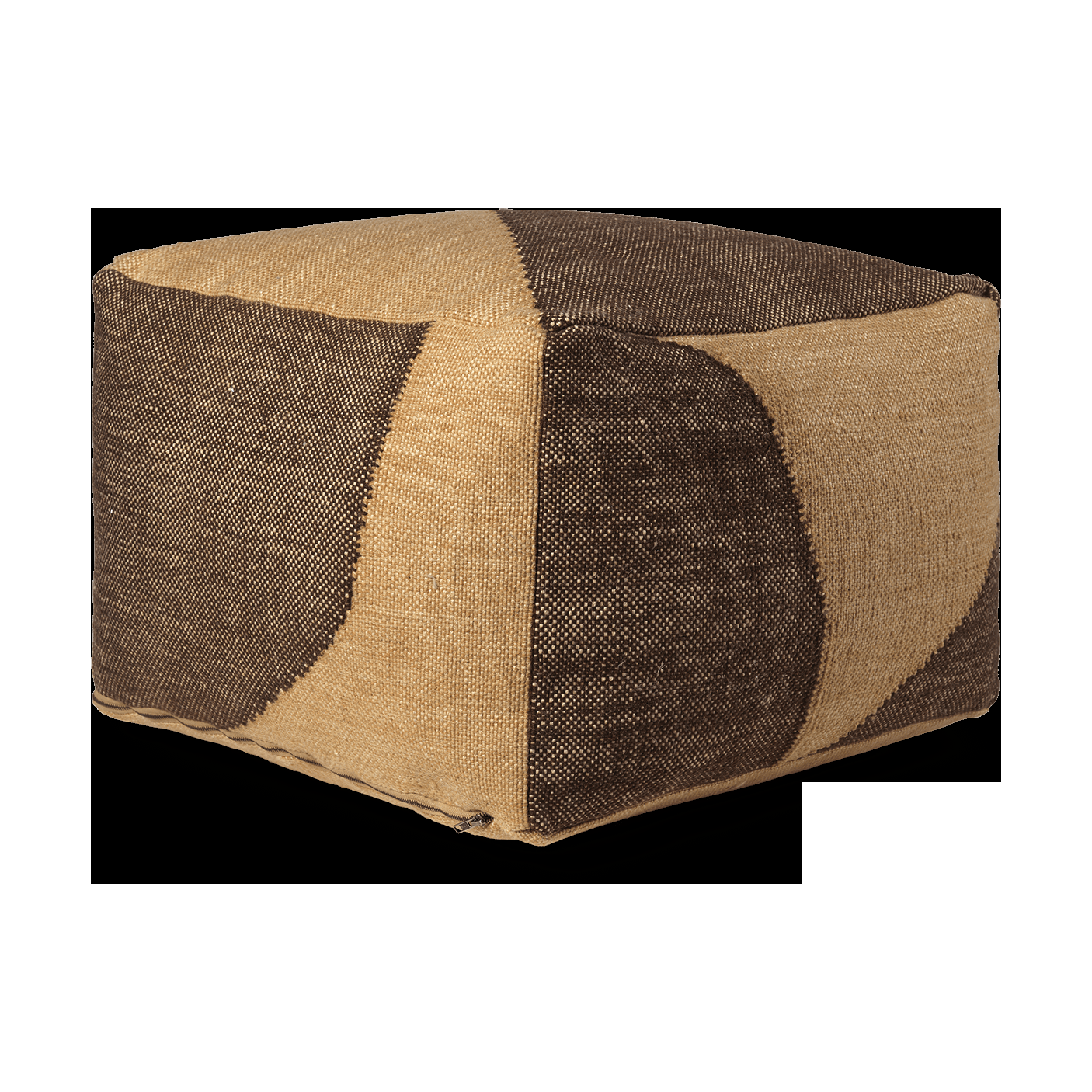 Asiento puf Forene square pouf 60x60x40 cm.jp{font-size:18px}Tan-Chocolate