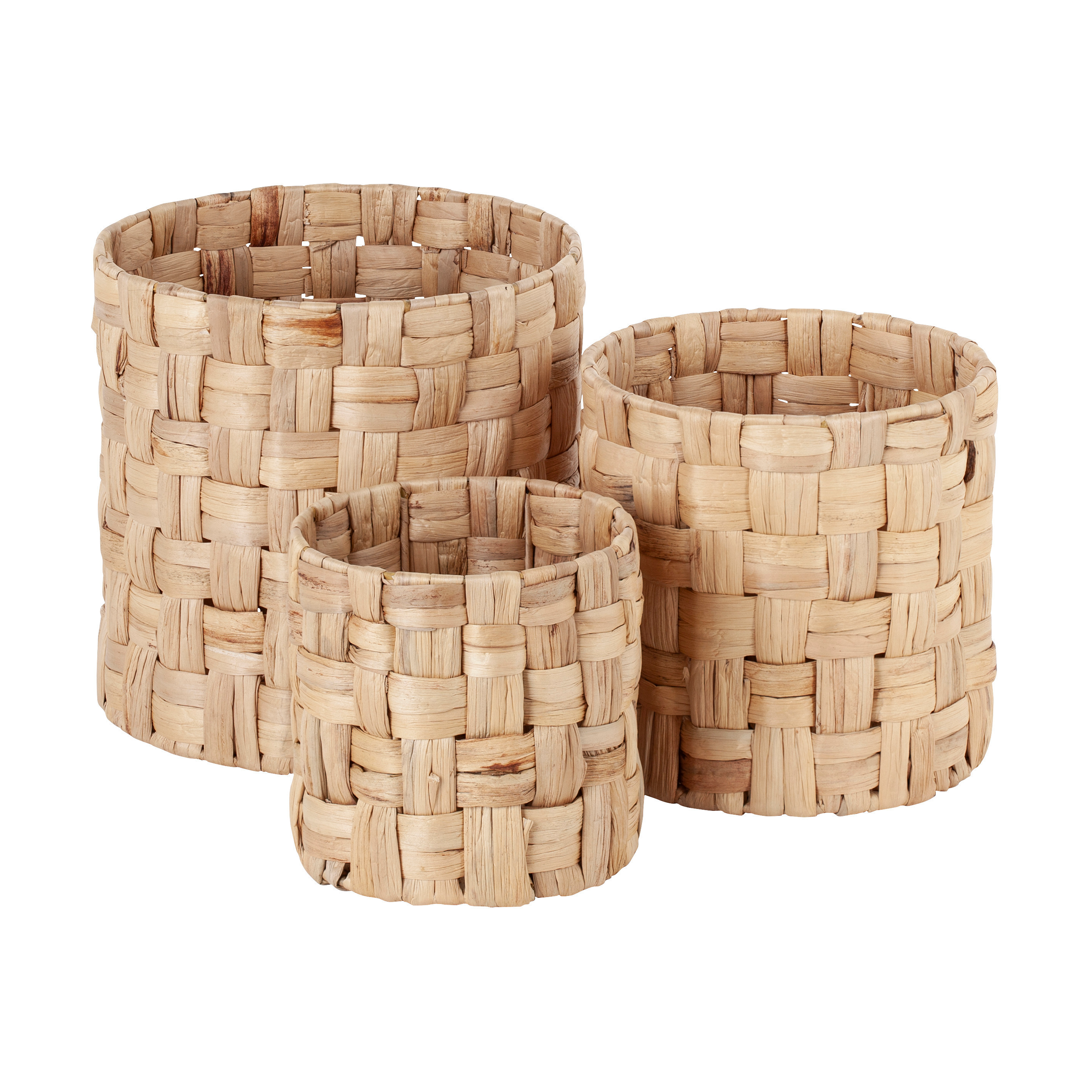 Set de 3 cestas de almacenamiento Lily cylinder panama.jq{font-size:18px}Natural