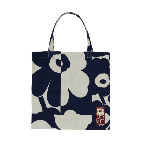 Bolsa Unikko collage 44×43 cm.iy{font-size:18px}Linen-dark blue