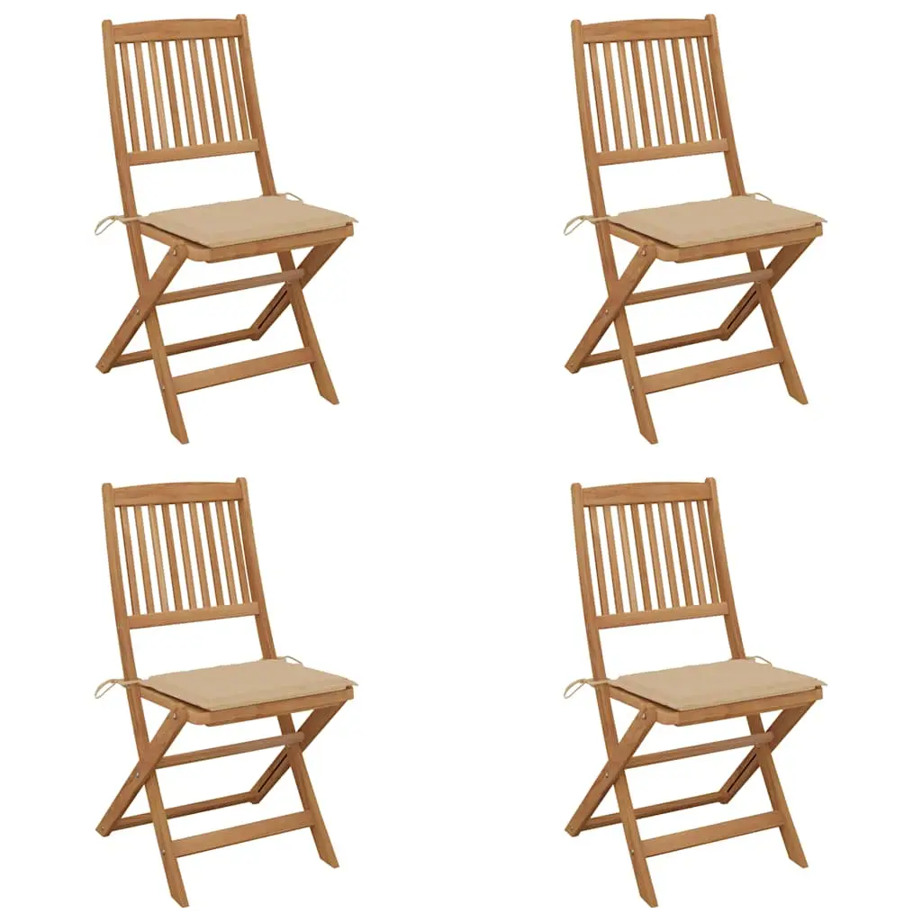 Lot de 4 Chaise bois composite Bellavary Beige 48,5 X 57 X 91 cm – P87209B