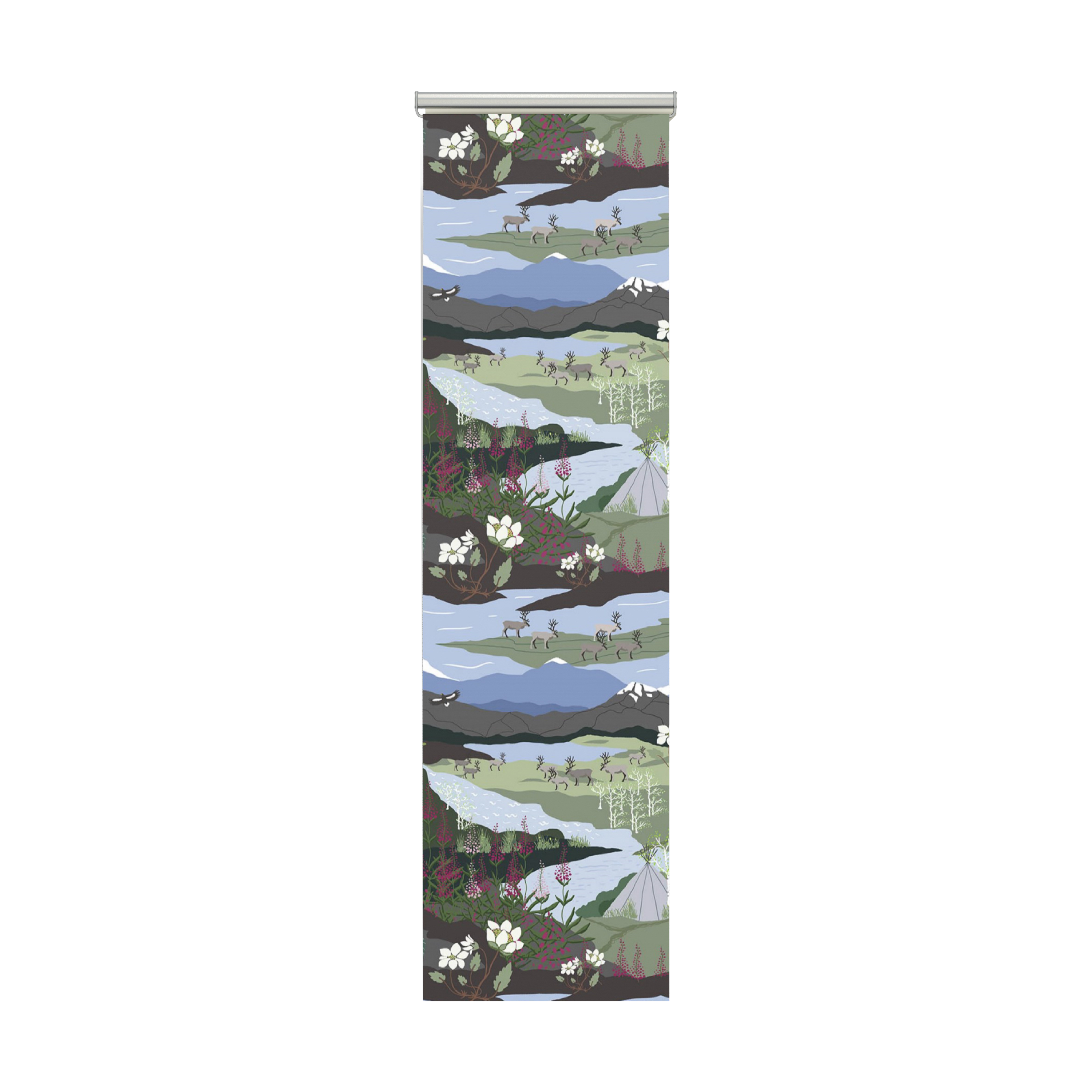 Set de 2 cortinas de panel Fjällvandring.iy{font-size:18px}Verde/azul