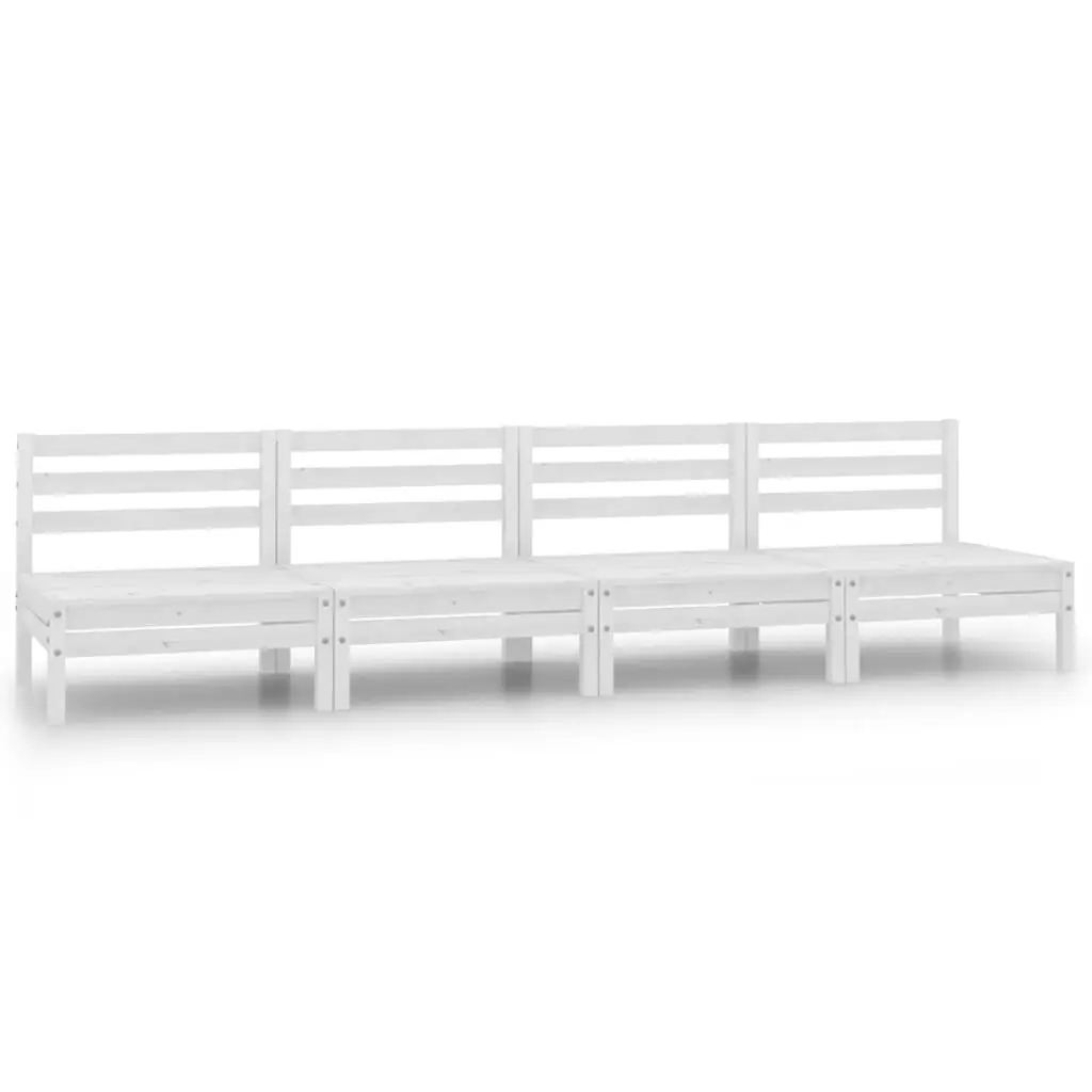 Lot de 4 banc de jardin blanc 64 X 64 cm – Prolenta Premium