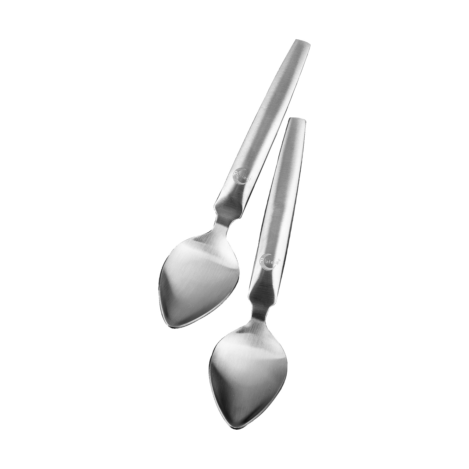 2 Cucharas de quenelle Plate-it.jp{font-size:18px}Acero