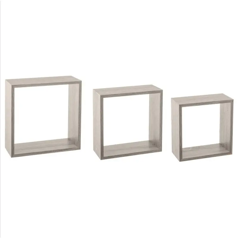 Lot de 3 étagères murales coloris chêne gris 5five