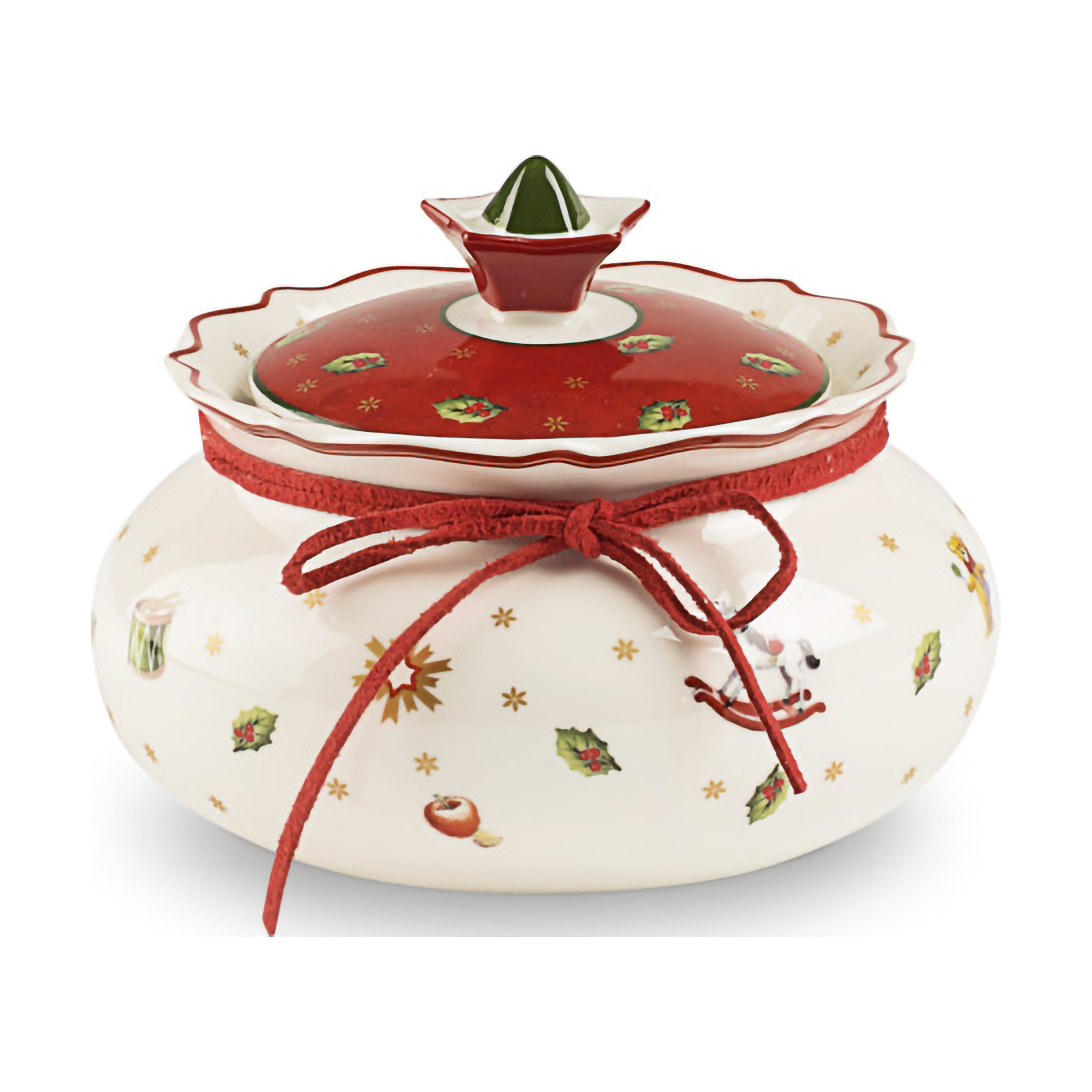 Tarro con tapa Toy’s Delight S, 0,45 L.jp{font-size:18px}Blanco-rojo