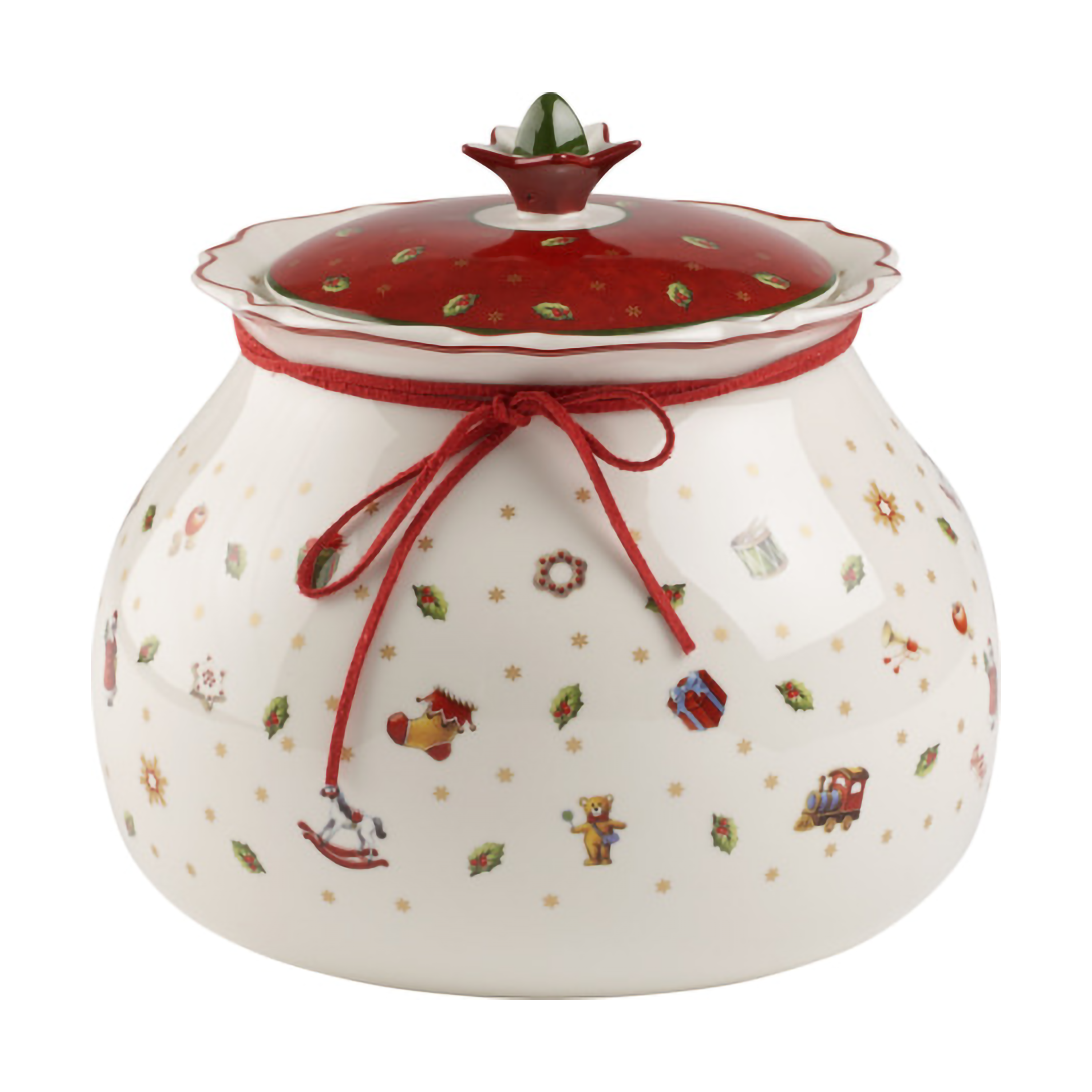 Tarro con tapa Toy’s Delight L, 3,2 L.jp{font-size:18px}Blanco-rojo