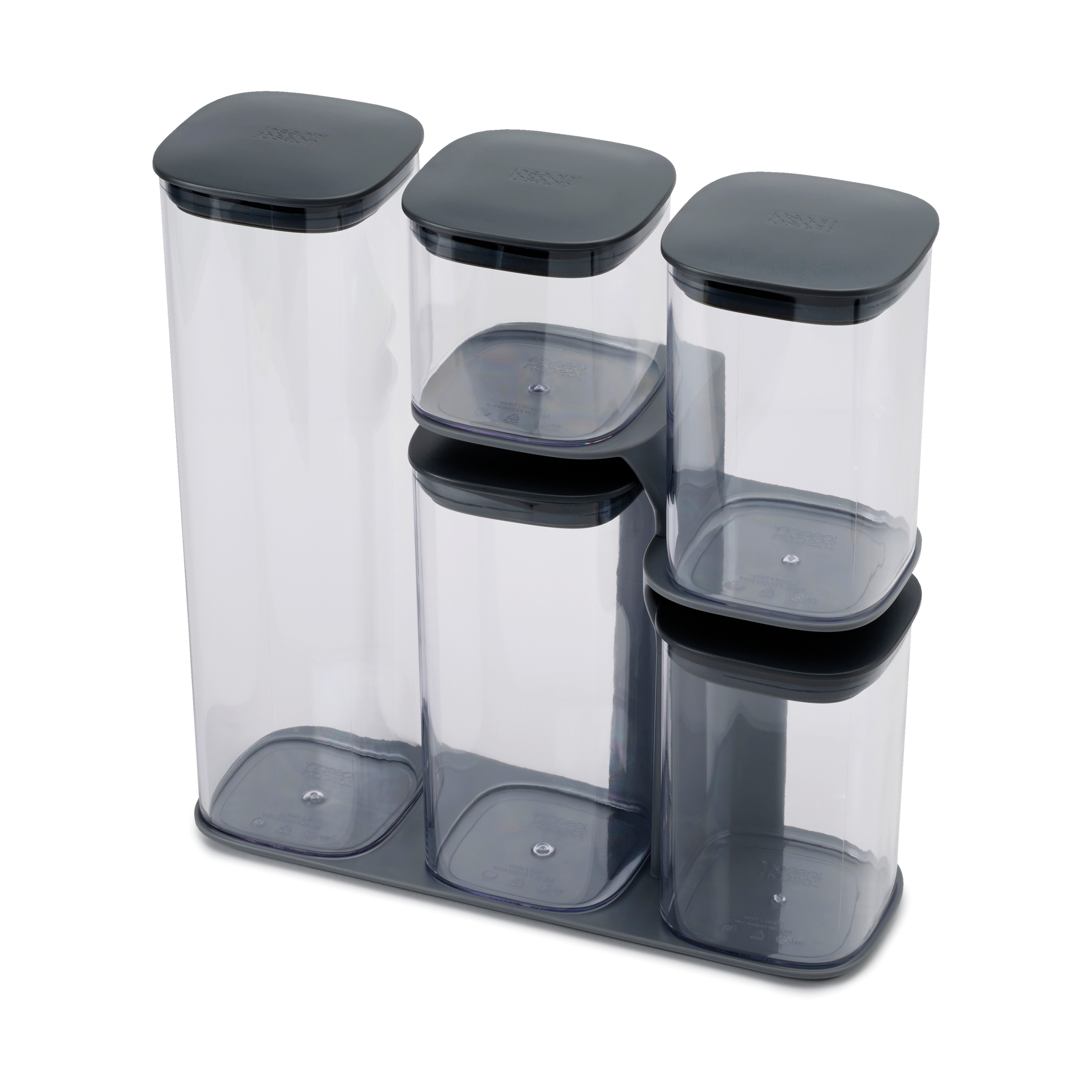 Set de recipientes Podium de 5 piezas.jp{font-size:18px}Gris