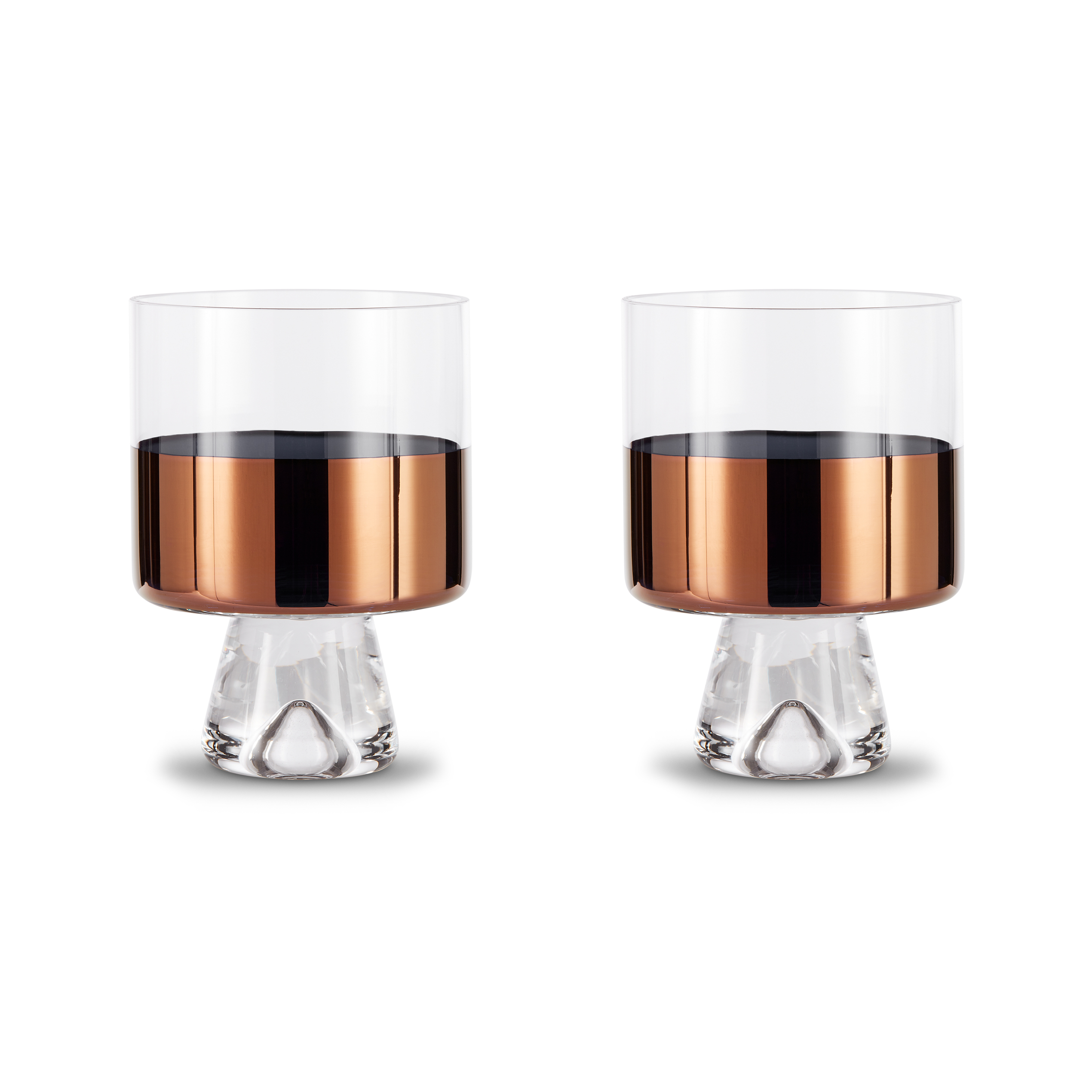 Vaso Tank Low Ball  24 cl pack de 2.jq{font-size:18px}Transparente-cobre