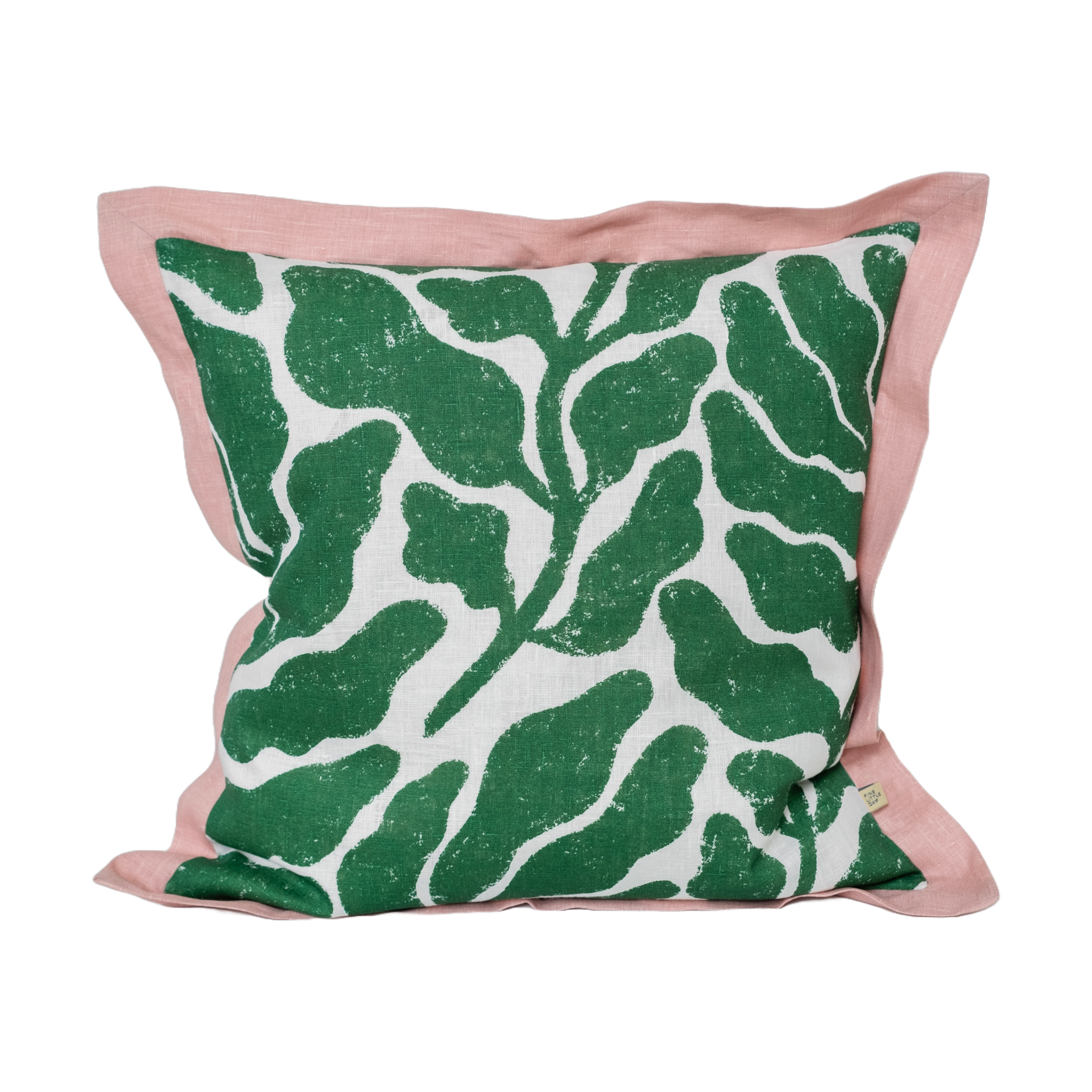 Leaves funda de cojín ala contrastante 48×48 cm.jp{font-size:18px}Green-pink