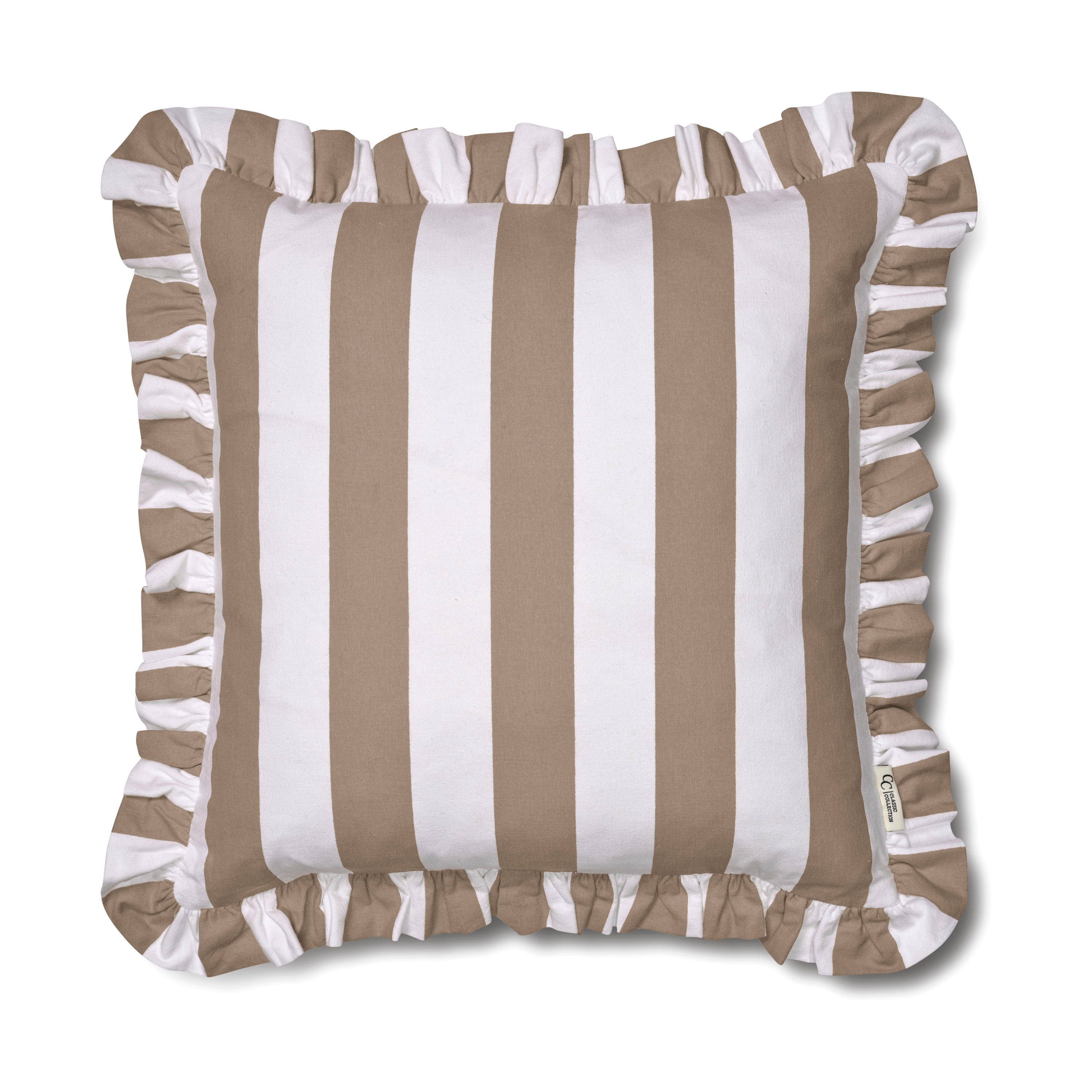 Ruffle Stripes Funda de cojín 50×50 cm.jo{font-size:18px}Beige