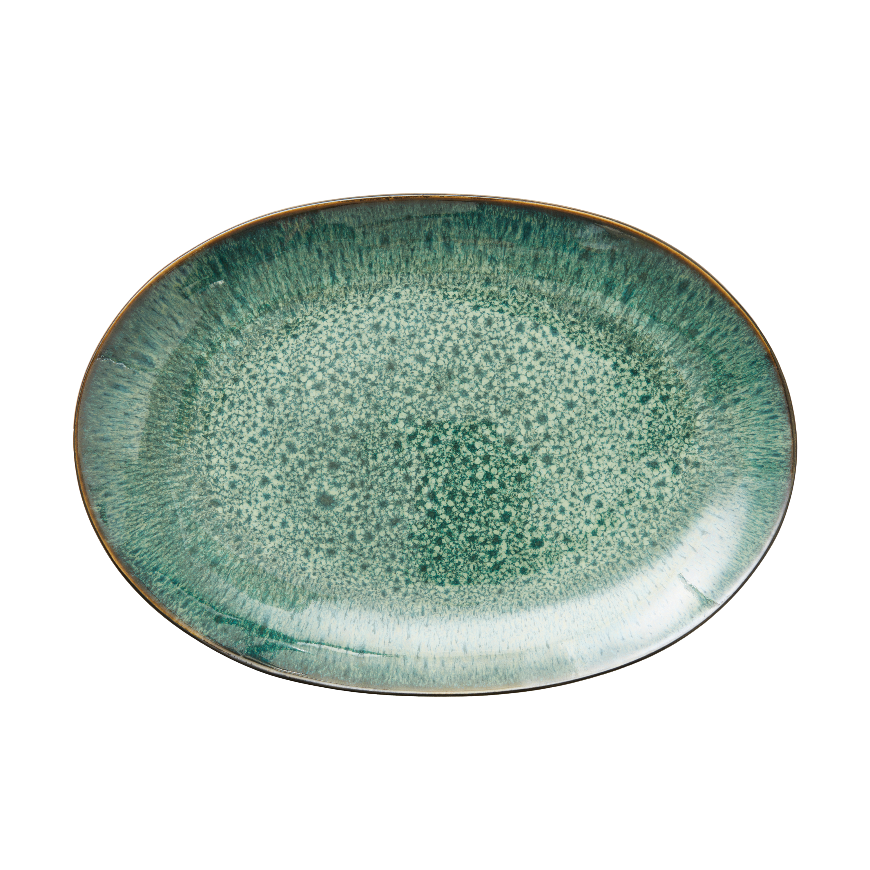 Plato ovalado Bitz 25×36 cm.jo{font-size:18px}Negro-verde