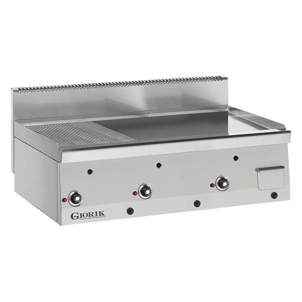 Grills Gaz, acier inoxydable, triples 2/3 lisses 1/3 rainurées