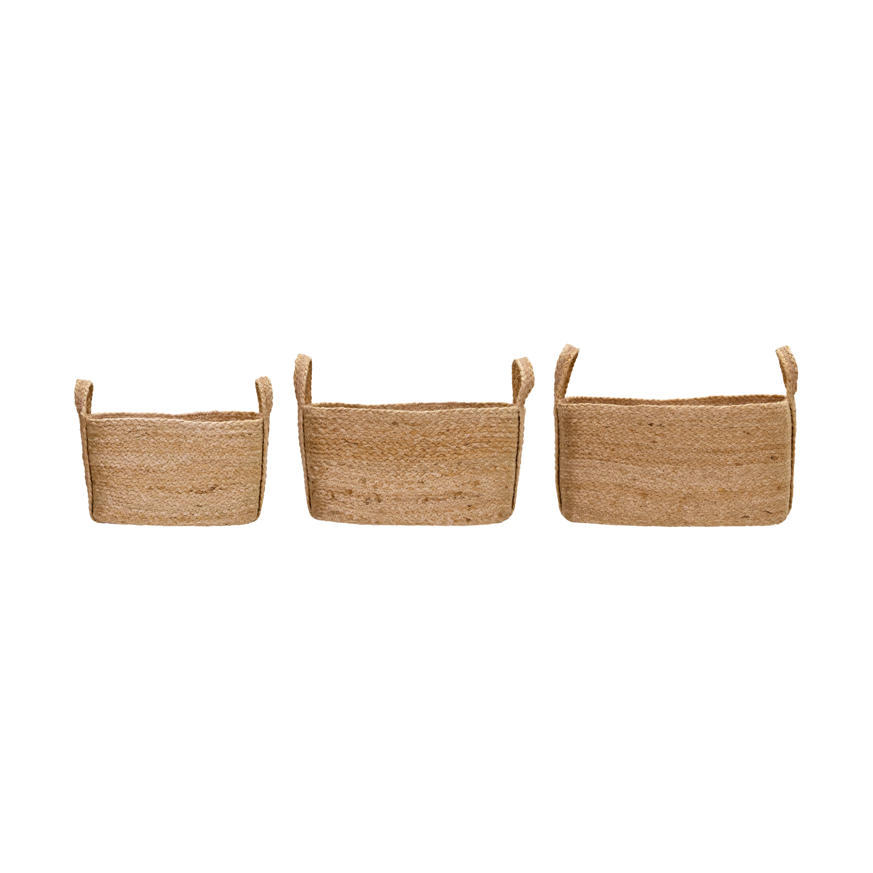 Set de 3 cestas bajas de almacenamiento Stella .jp{font-size:18px}Natural