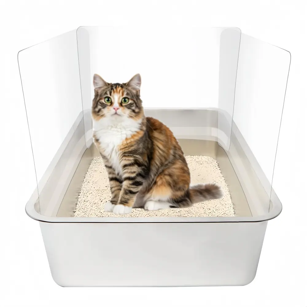 Lot de 3 Protections latérales pour bac à litière de chat IntiMeg