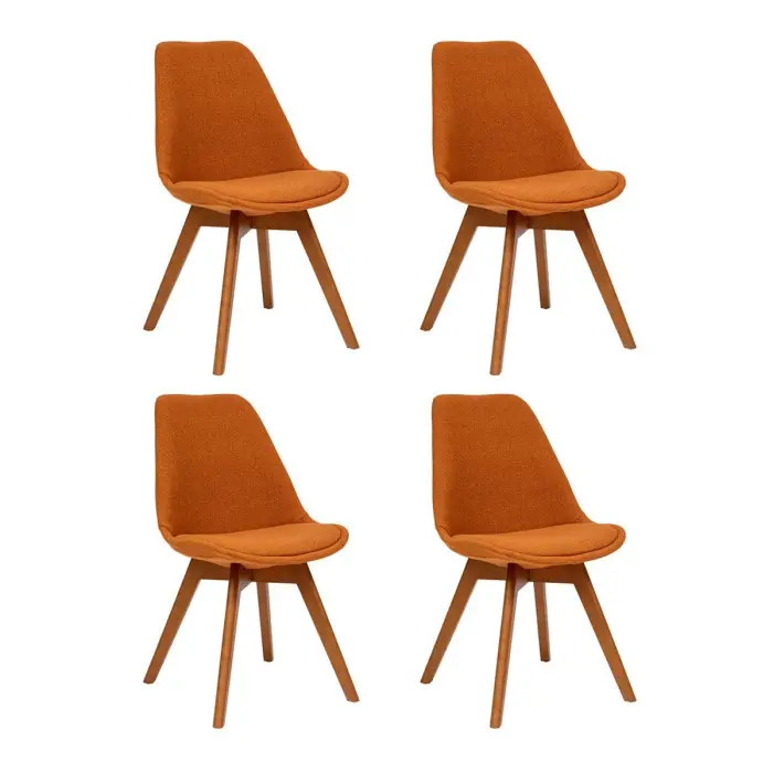 Lot de 4 Chaises Vintage «Baya» 79cm Ambre