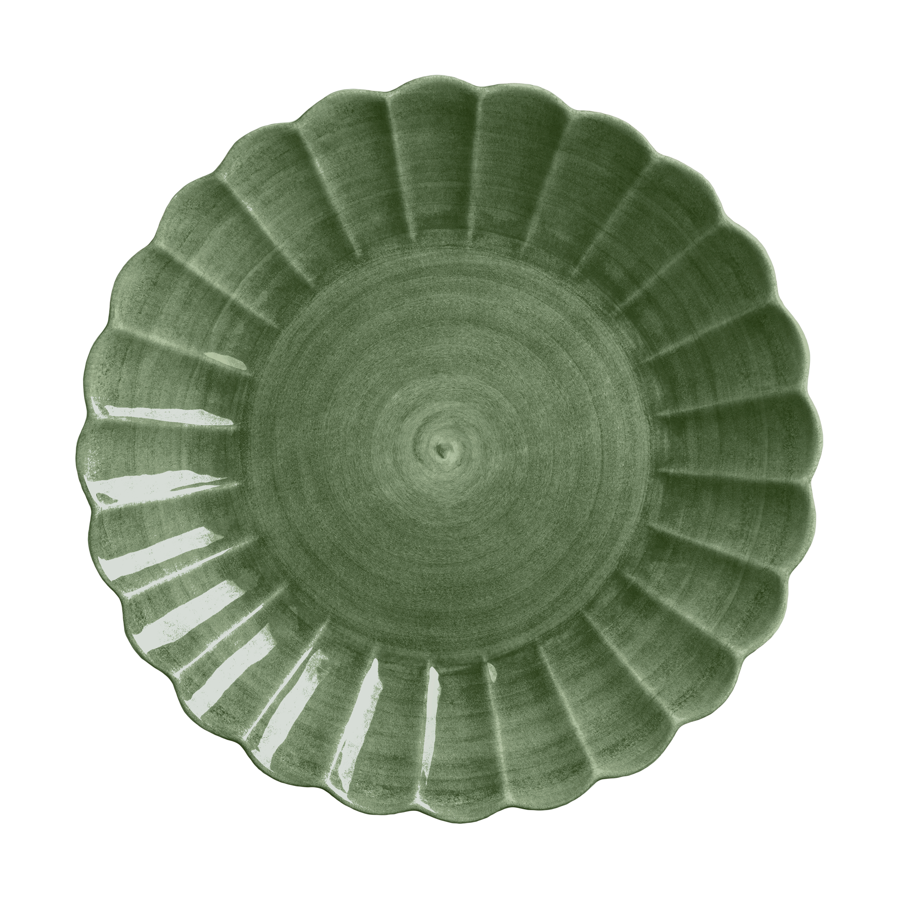 Plato Ostra redondo 42 cm.jq{font-size:18px}Forest green