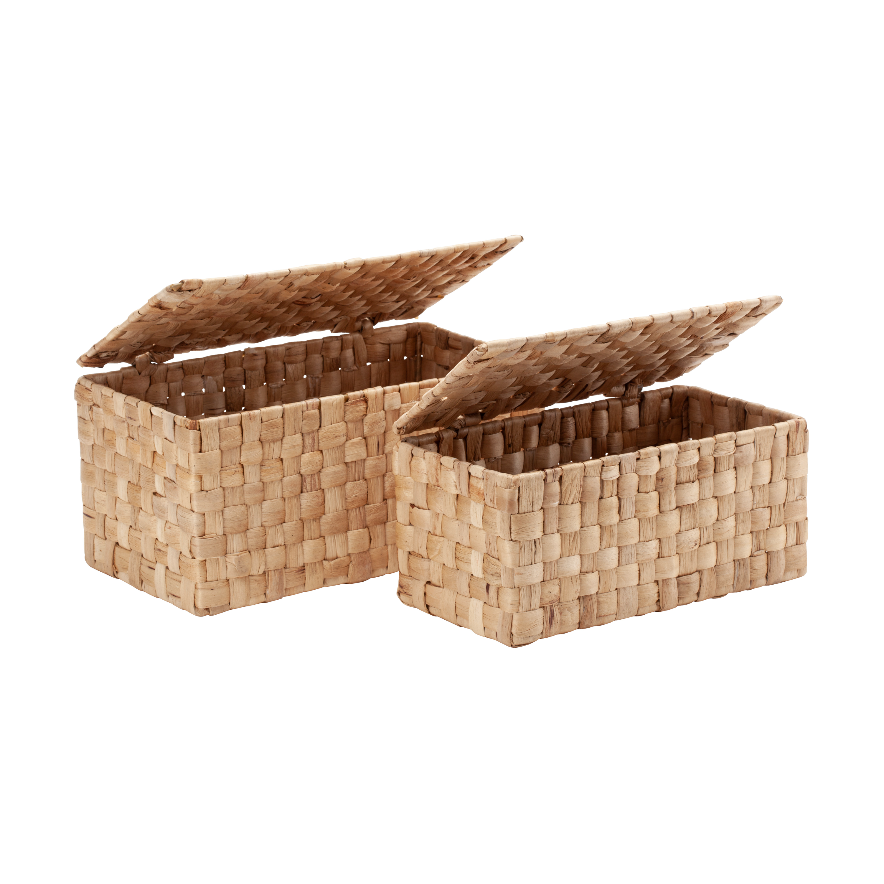 Caja de almacenamiento Lily con tapa Panamá, 2 piezas.jp{font-size:18px}Natural