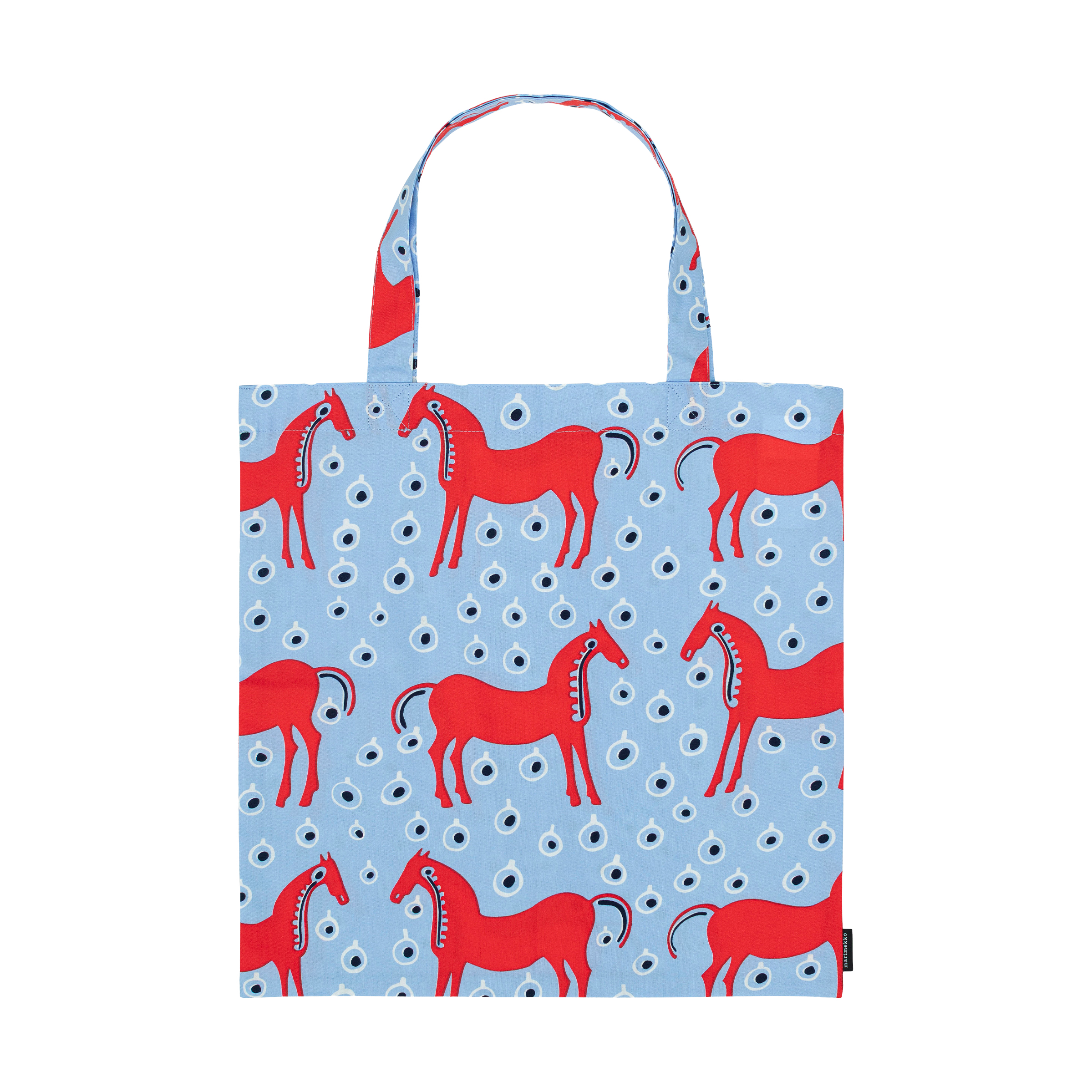 Bolso Musta Tamma 44×43 cm.iy{font-size:18px}Azul claro-rojo-negro