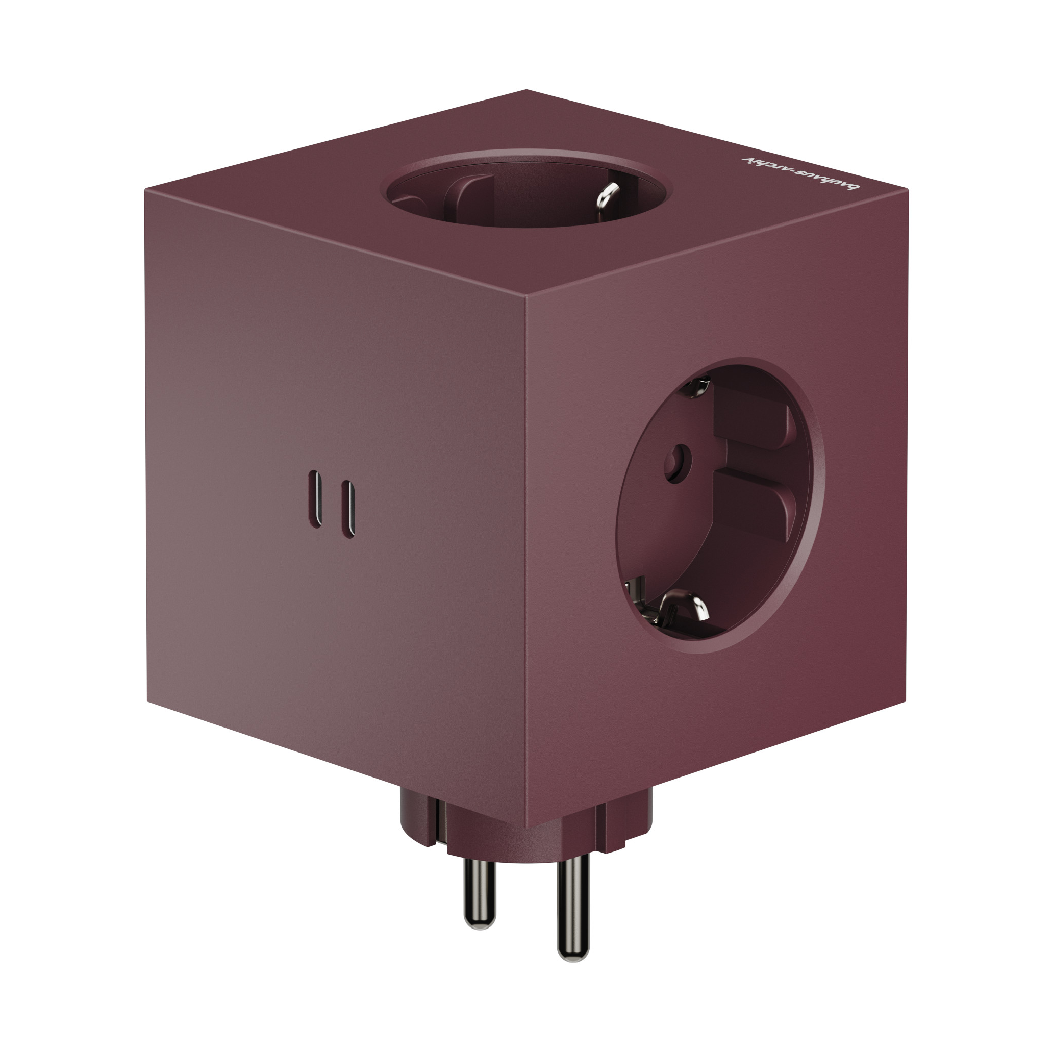 Regleta AVOLT x Bauhaus-Archiv Square 2 con USB-C.iy{font-size:18px}Mulberry Red