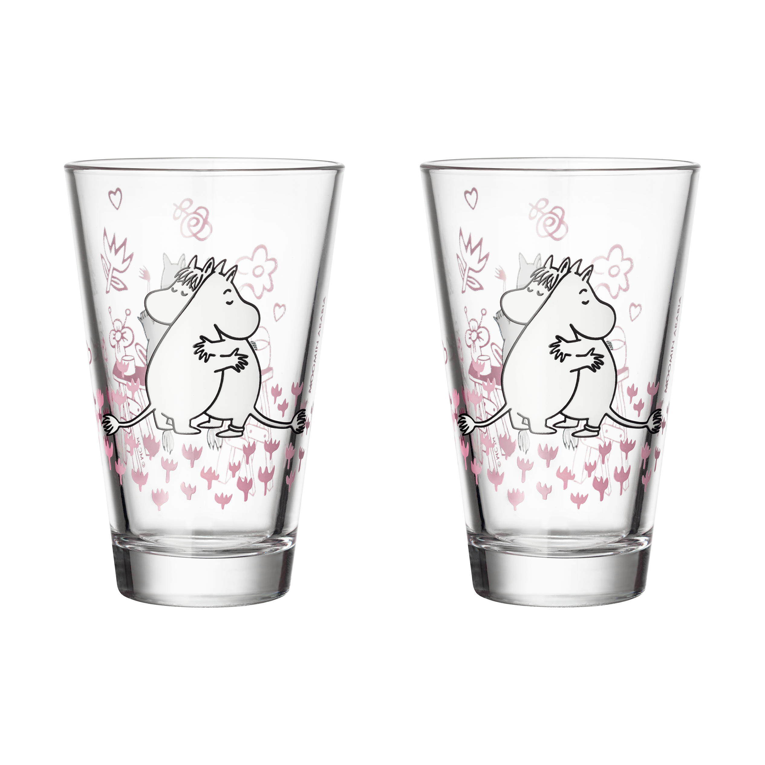 Vasos Moomin Amor – pack de 2.j2{font-size:18px}Transparente