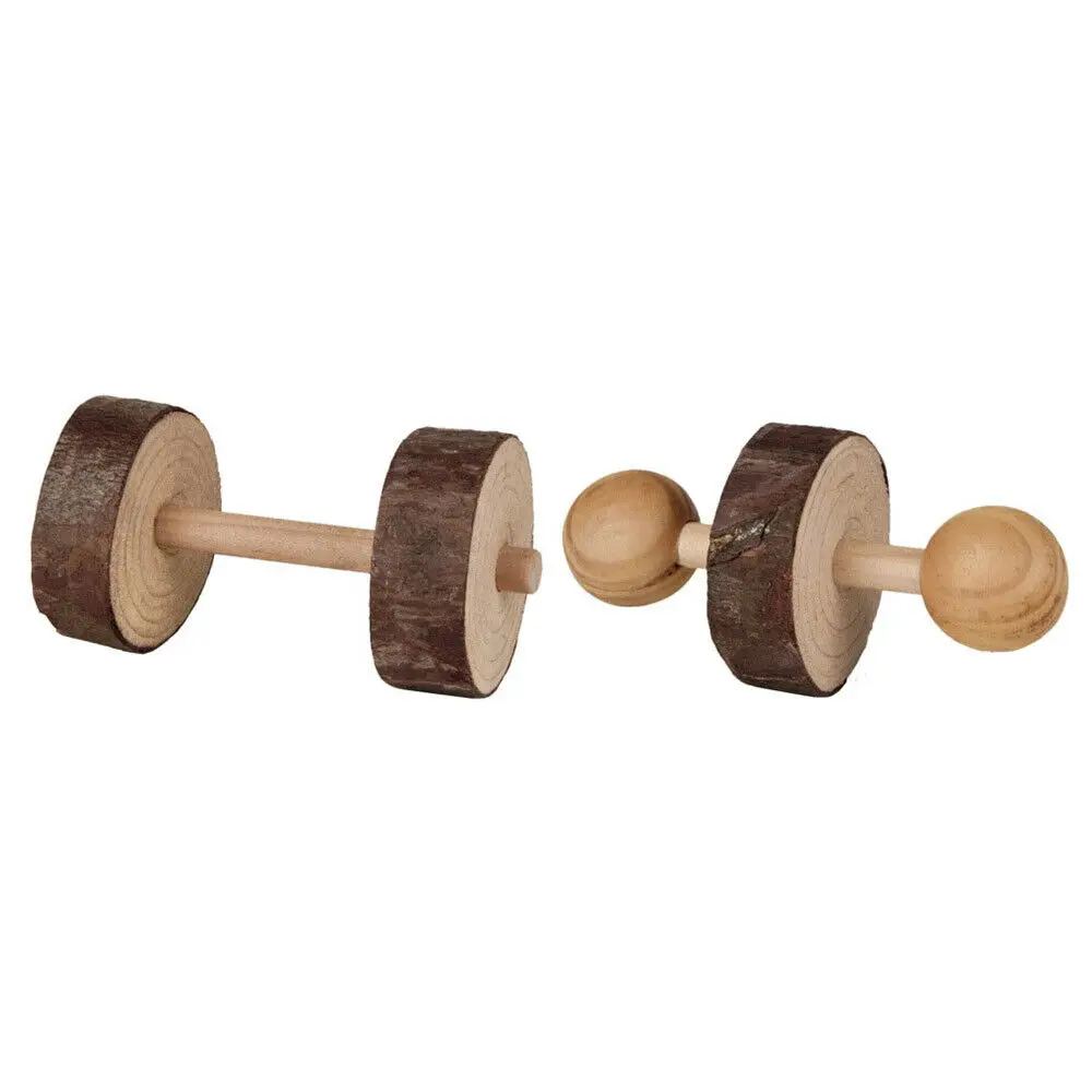 Lot de 2 haltères en bois