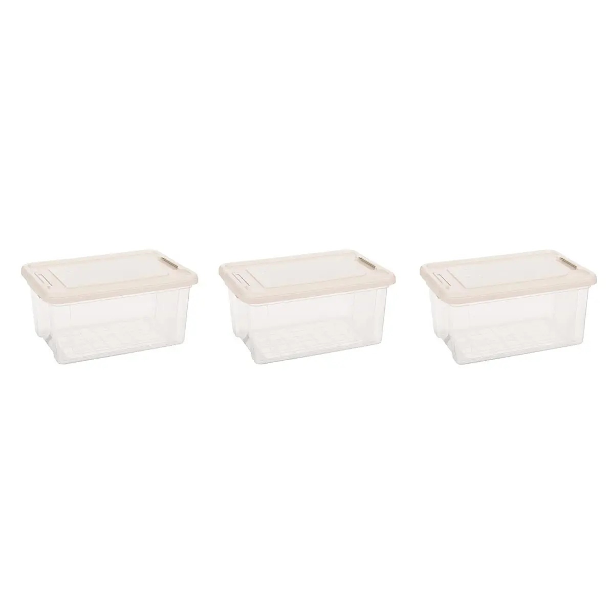 Lot de 3 Boîtes de Rangement «Tide’n» 16L Transparent