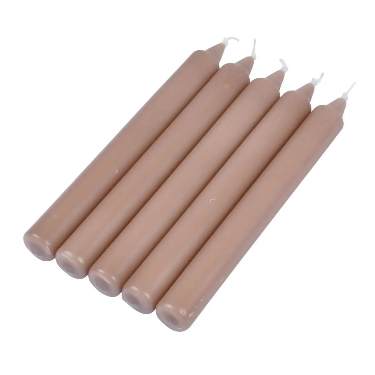 Lot de 5 Bougies Chandelier «Essentiel» 19cm Taupe