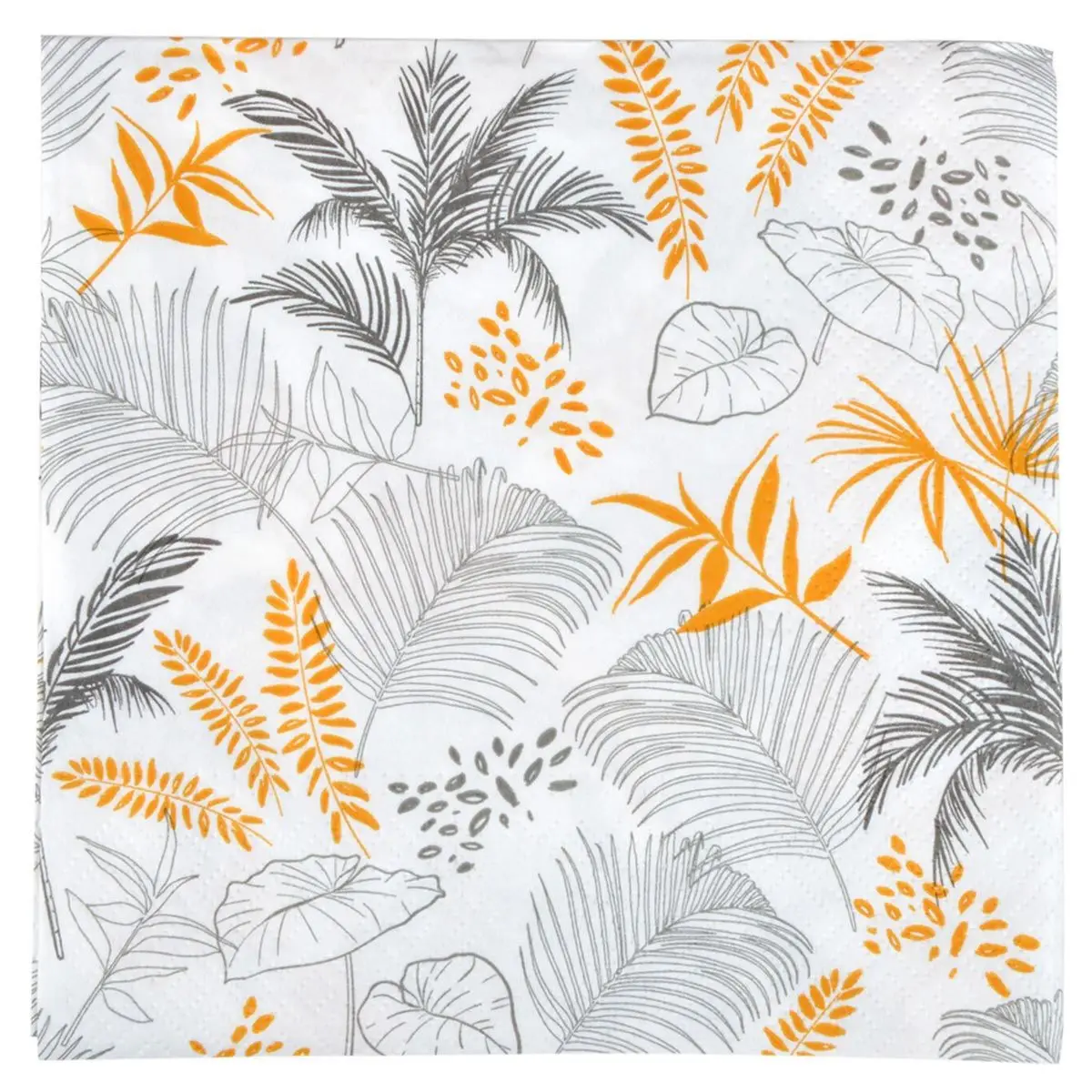 Lot de 20 Serviettes en Papier «Exotic Mood» 33x33cm Moutarde