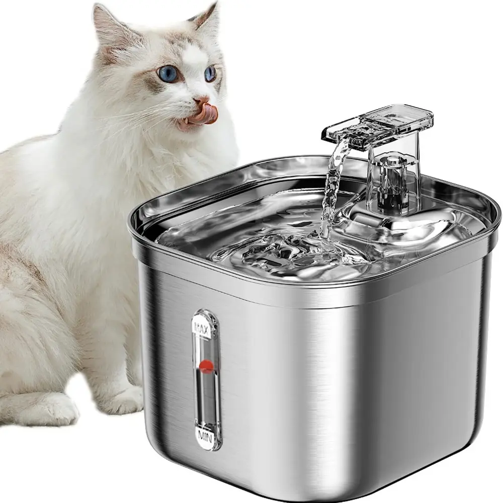 Fountain d’eau intelligente en inox pour chat MCBOSON