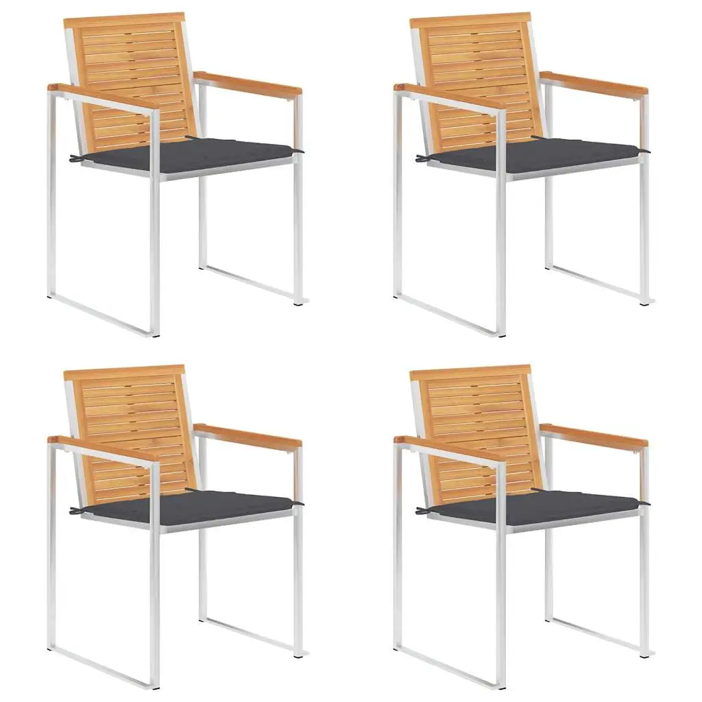 Lot de 4 Chaise bois composite Alessandro-Giovanni Anthracite 60 X 56 X 85 cm – P87209A