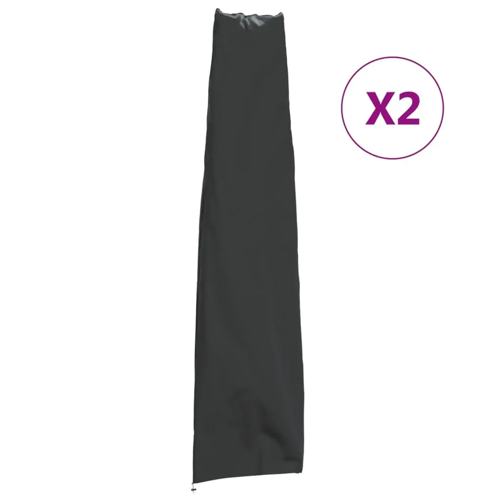 Lot de 2 Housses de parapluie de jardin – Housses de protection 190×50/30 cm 420D