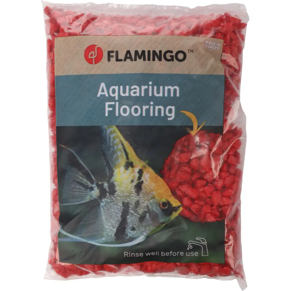 Gravier neon rouge 1 kg pour aquarium