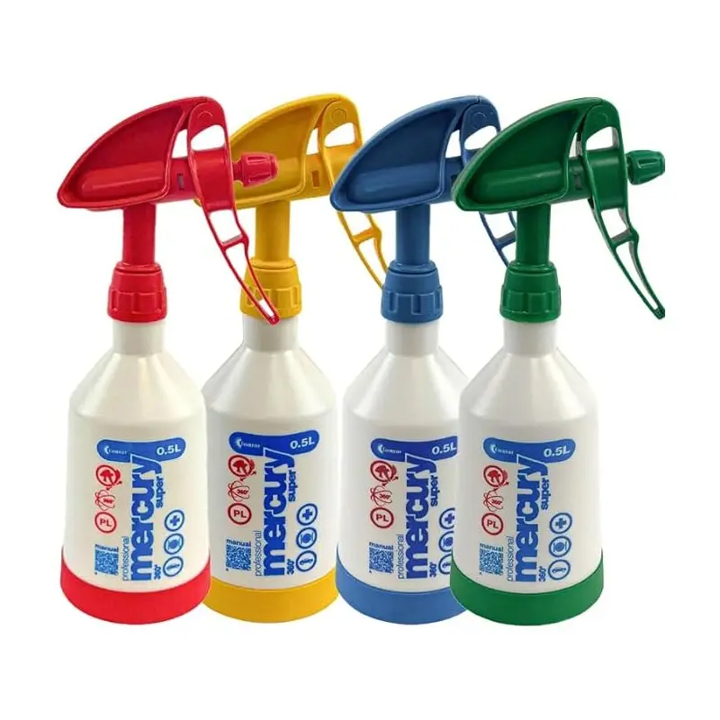 Lot de 4 Pulvérisateurs à main – MERCURY PRO – Pulvérisateurs de 500 ML