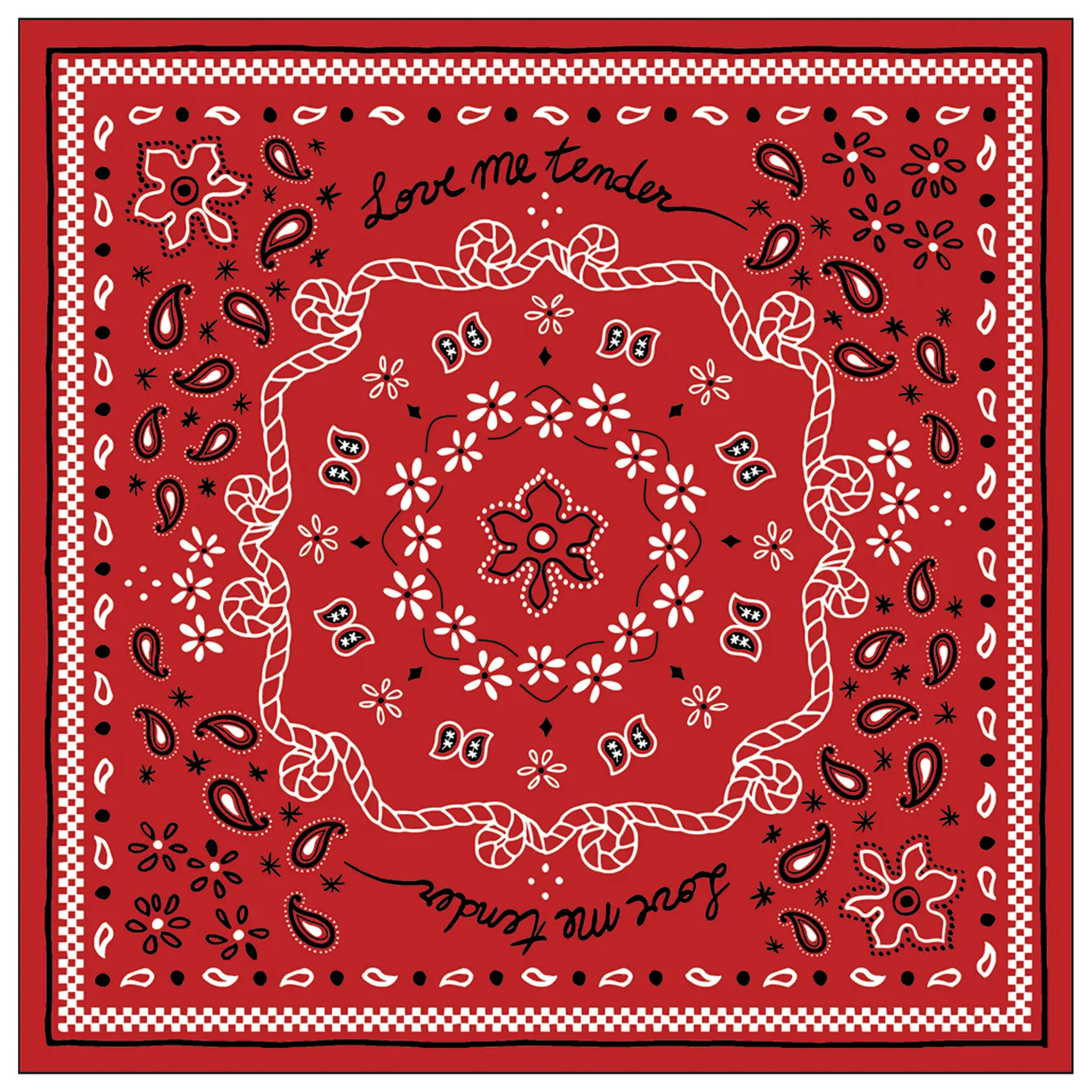 Lot de 20 serviettes papier bandana – OPJET – Papier – Rouge