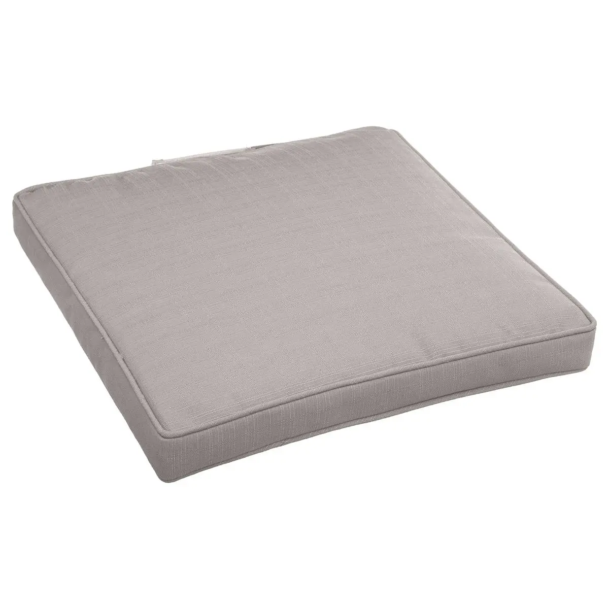 Galette de chaise à scratch «Korai» taupe 40x40x4cm en polyester Hespéride