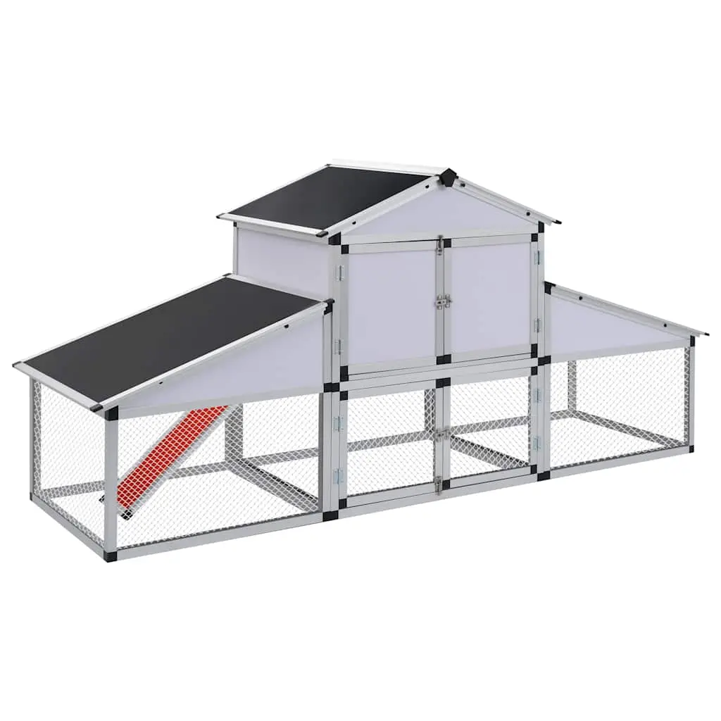 Grand poulailler aluminium avec enclos nichoir et rampe pour jardin – ComfortXL Outdoor Living